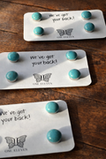 Turquoise Gem Magnetic Back Number Keepers (Set of 4)